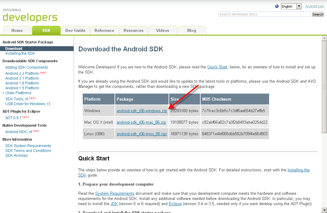 android sdk api 15 download